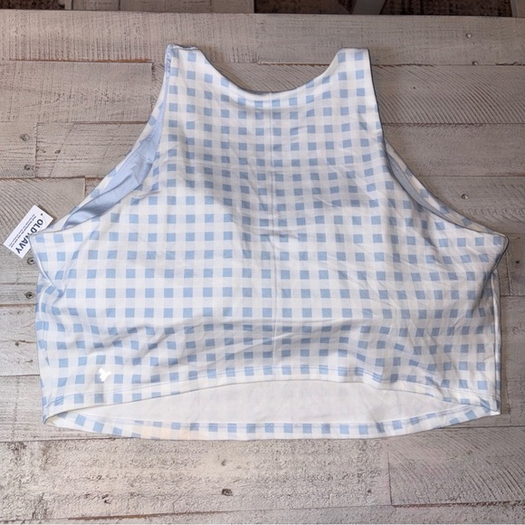 🆕 Old Navy Active Womens Plus 3X Powersoft Built in Bra Athletic Tank Top Blue - Picture 10 of 14